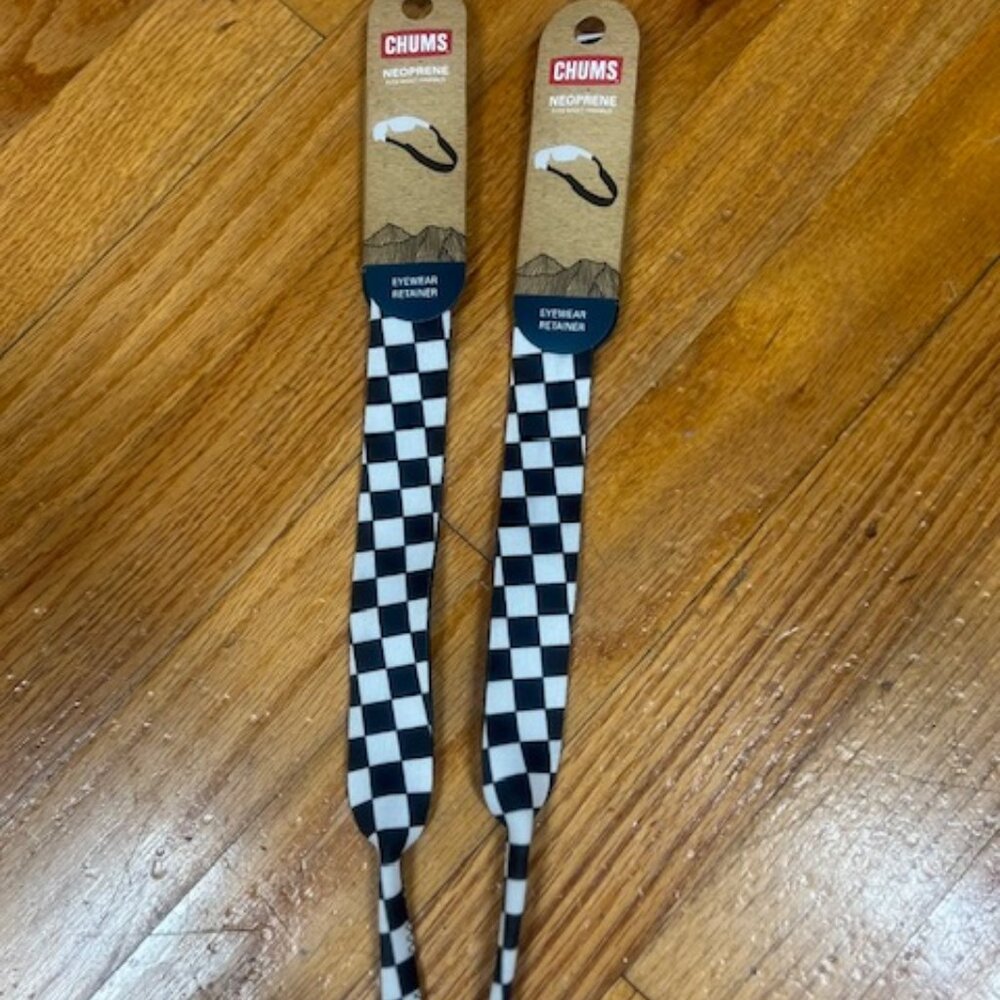 NWT Chums Neoprene Eyewear Retainer- Black/ White Checkered
